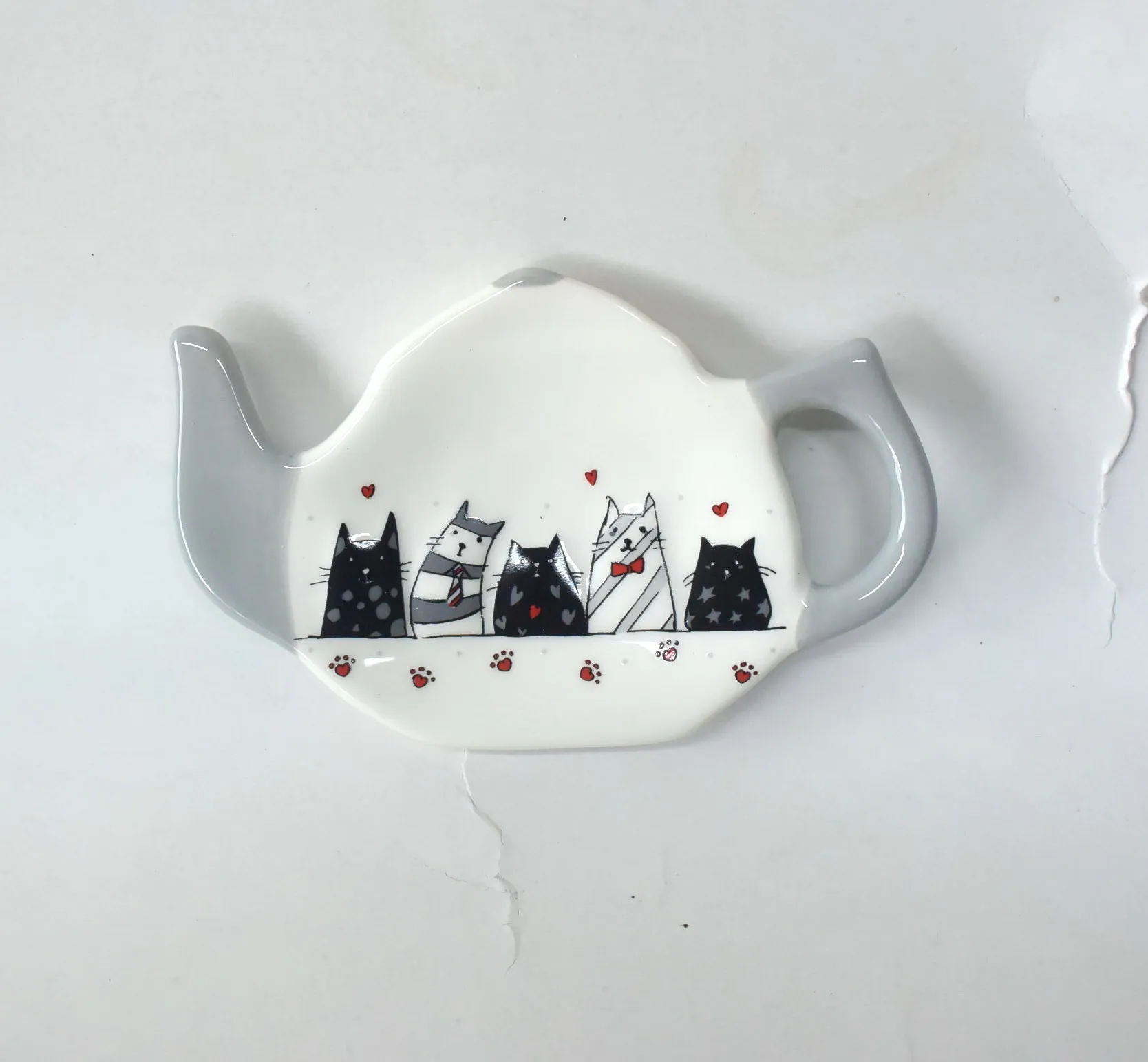 Tableware Rabbit design CeramicTeapot-Shaped teabag Tea Bag Holder