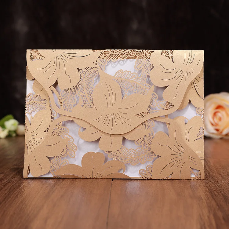 
Fancy Laser Cut Wedding Invitations White Greeting Cards Boda Invita Invitation De Mariage 