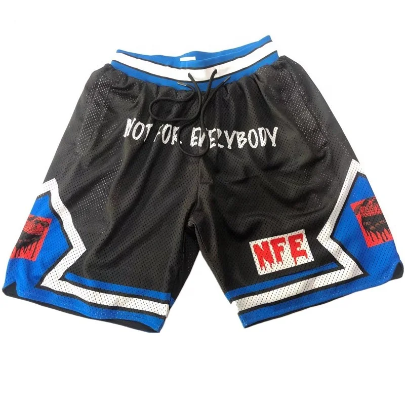 NEW mesh street short custom retro basketball shorts for men zipper pockets