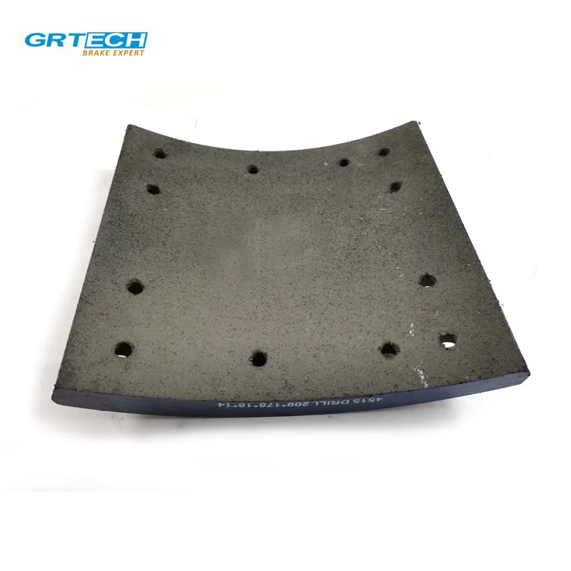 4515 DRILL non-asbestos truck brake parts drum brake pad lining shoe for truck