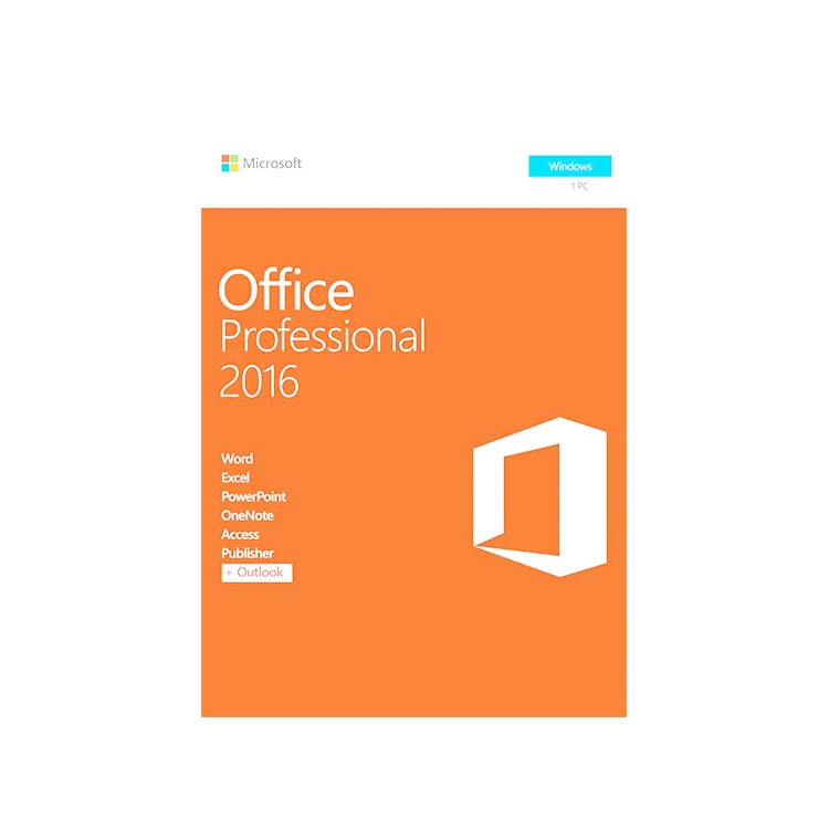 Microsoft Office профессиональный 2016 срок службы Клавиши цифровой загрузки COA стикер OEM розничный ключ для Windows PC MAC