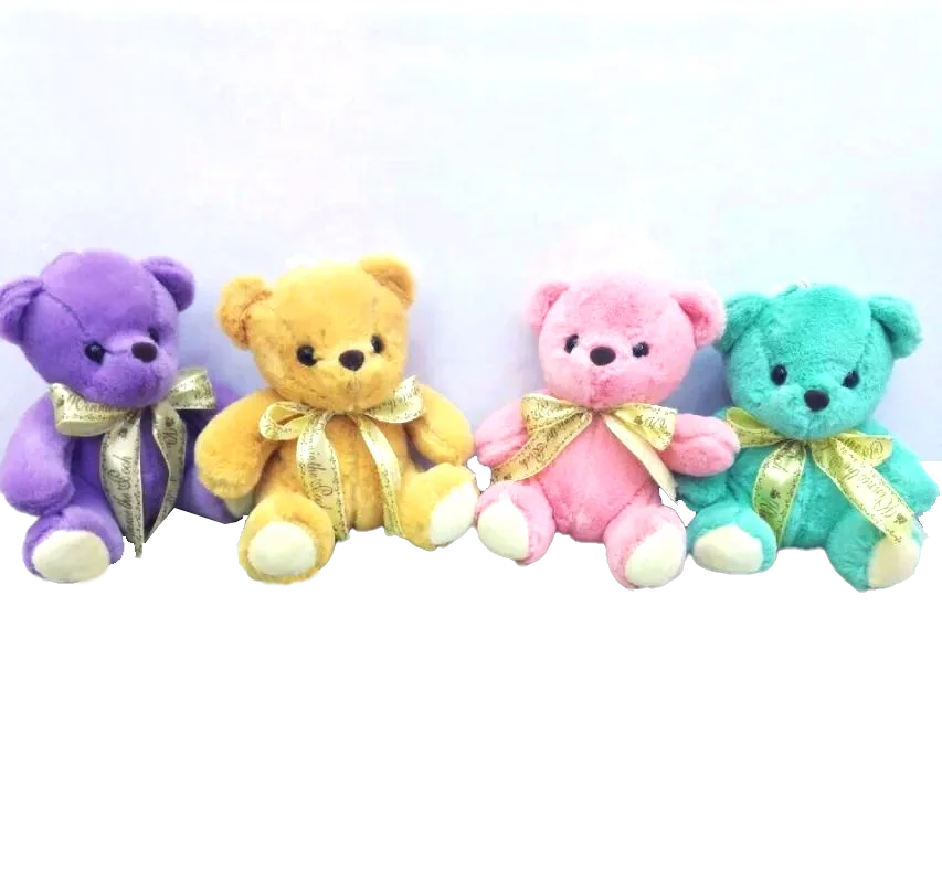 Factory Wholesale colorful Valentine Teddy Bear Plush Toy Gift 7INCH Teddy Bear Stuffed Animal