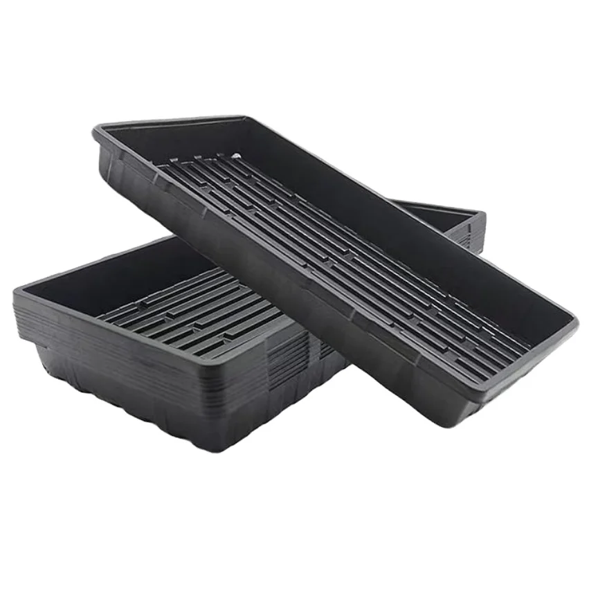 1020 Seed Starting Trays Heavy Duty Black Custom Logo Carton Rectangle Xiamen Haosen Plastic Products Trays Planting Hips Freely