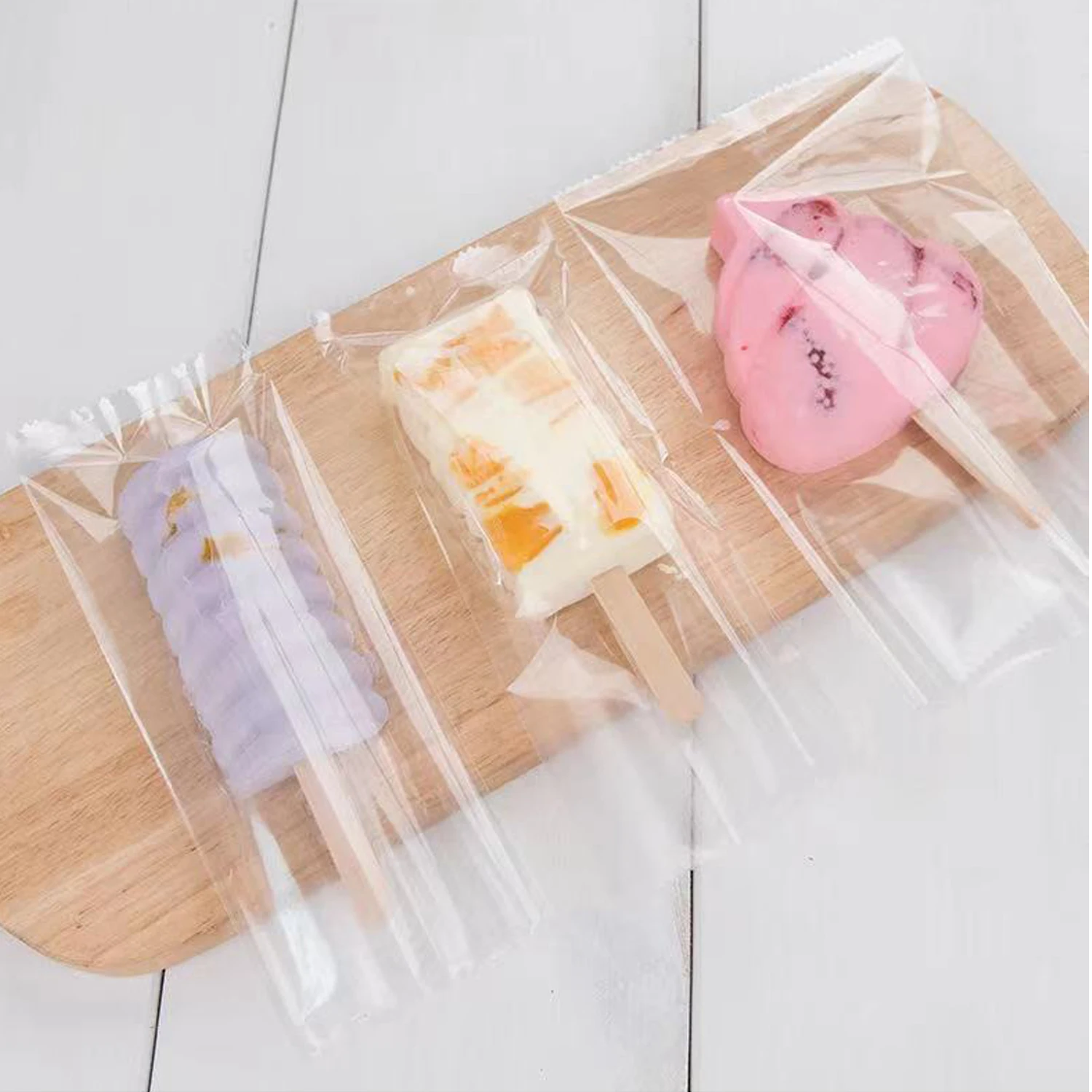 Ready to Ship Popsicle Bags Ice Pops clear Plastic Wrapper Wrappers