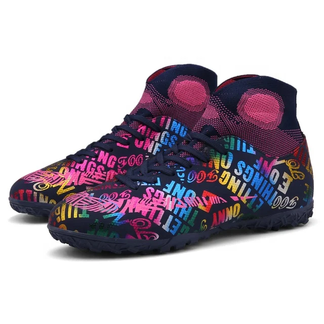 high top men durable futsal indoor turf sports football soccer shoes vietnam