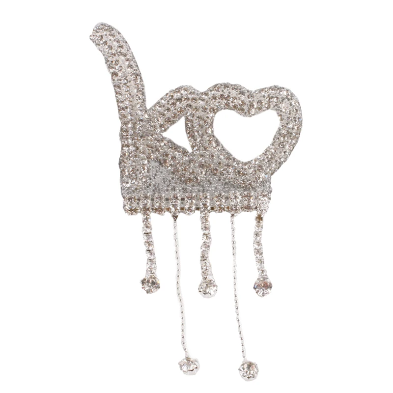 Hotfix 3D rhinestone applique l ABC letter rhinestone english letter patches