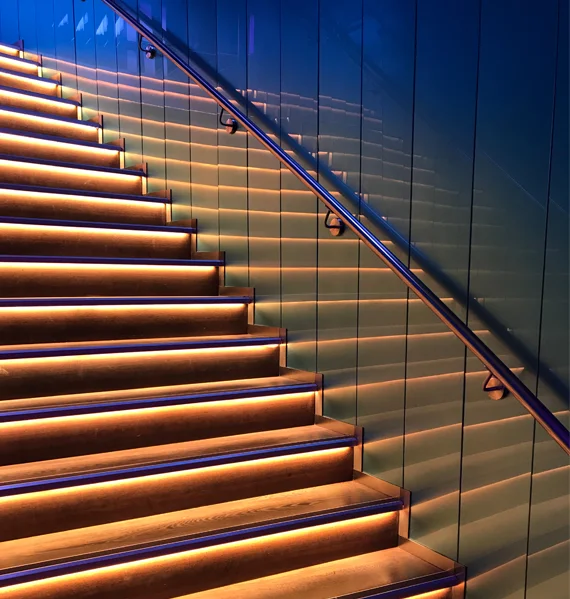 Led Stair Light Cinema Stadium Theater Staircase Aluminium Profile For Led Step Profile Light