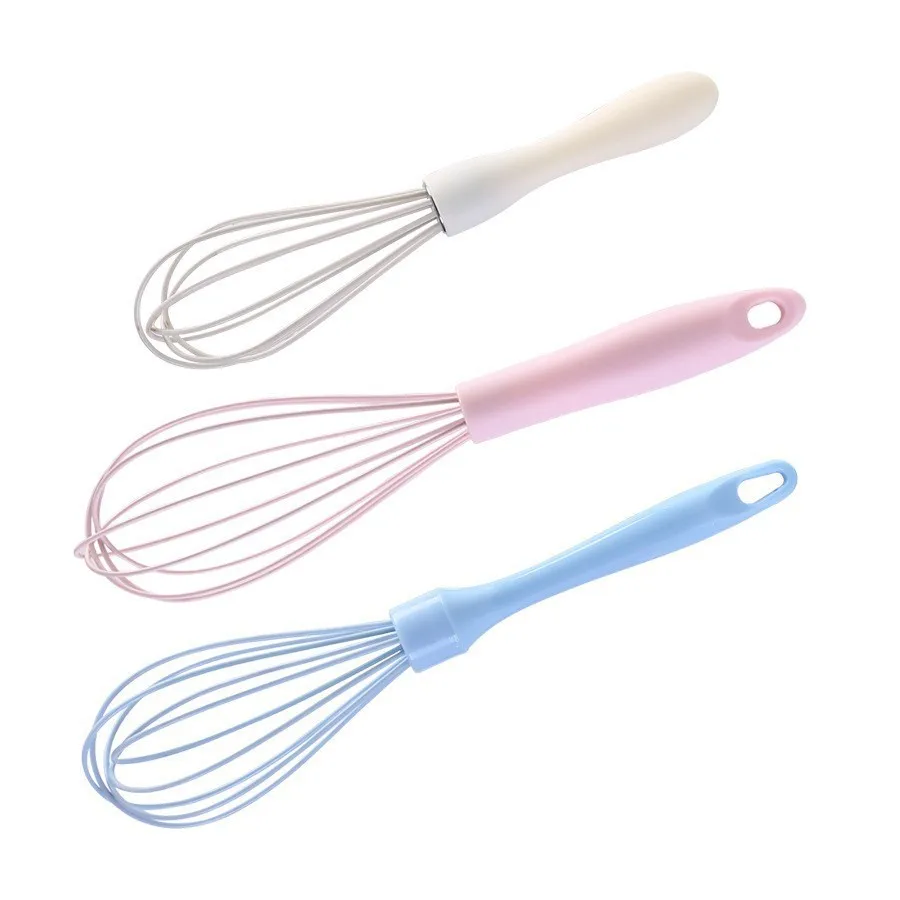 Wholesale kitchen silicone beater non-slip easy to clean color beater Milk foam mixer 6 inch kitchen silicone beater tools