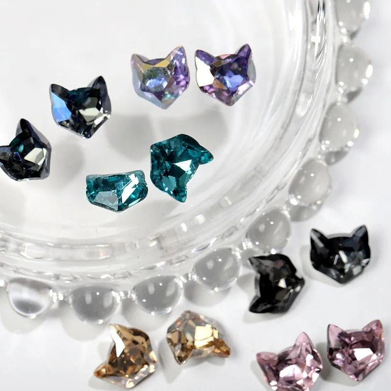 High Grade Rhinestones Wholesale 10mm Fox animal Point Back strass Moonlight Rhinestone for Jewelry accessories glass diamond