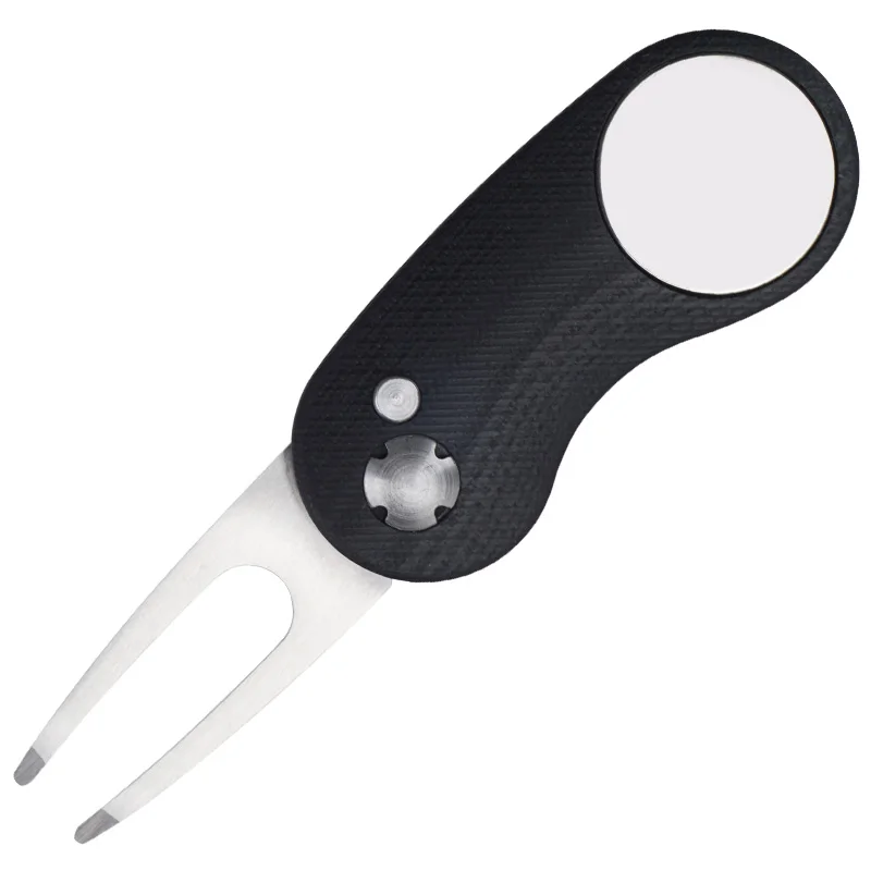 No.33 unique G10 handle custom logo Detachable Ball Marker Metal Golf Divot Repair Tool for Golf Club promotion