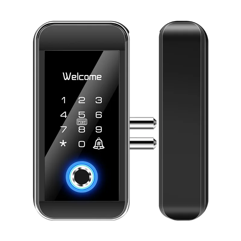 American Style Security Biometric Glass Smart Door  Lock Sliding Glass Door Lock