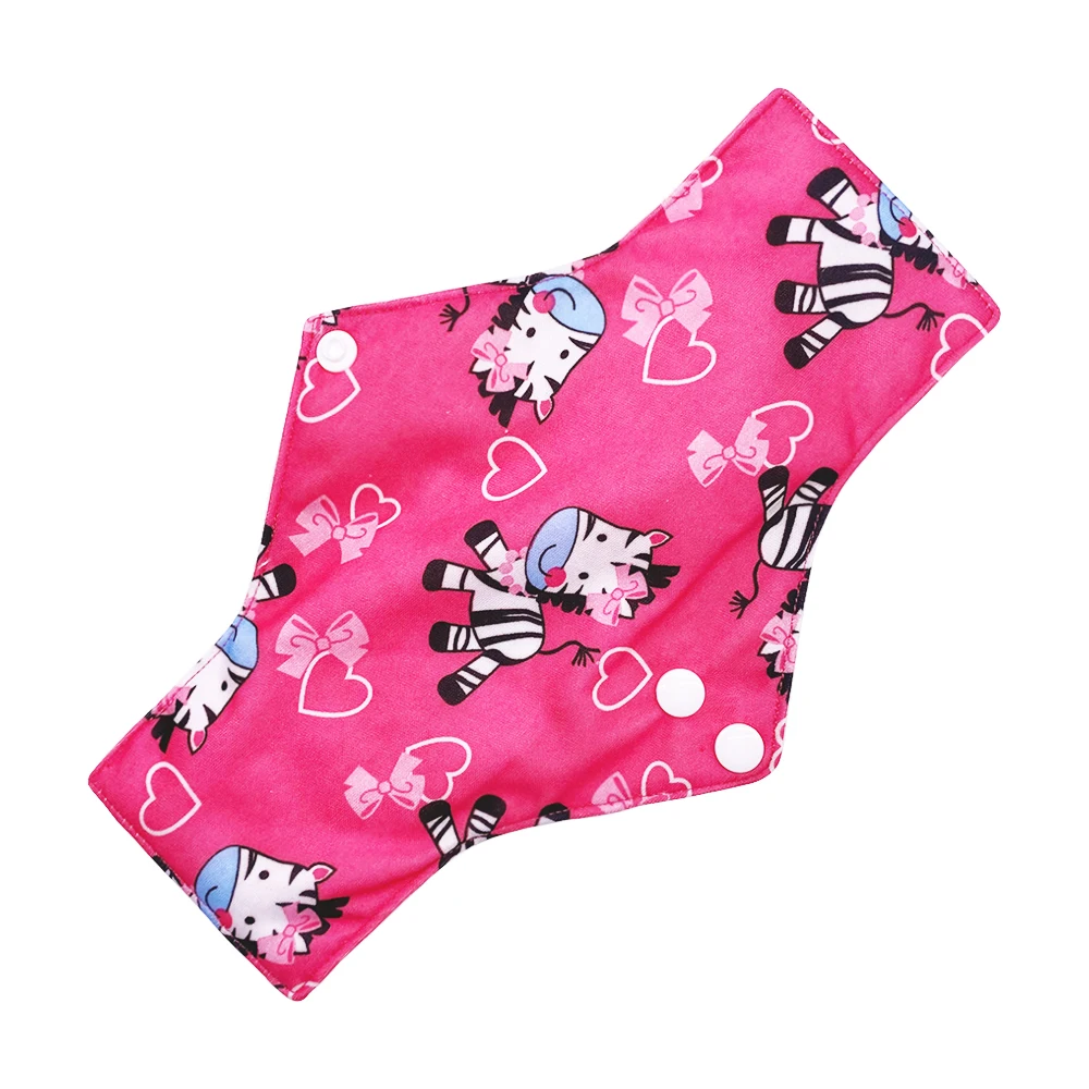 Goodbum 25CM*18CM Women OEM High Absorbent Reusable Bamboo Fiber Menstrual Cloth Pads Cloth Sanitary Napkin