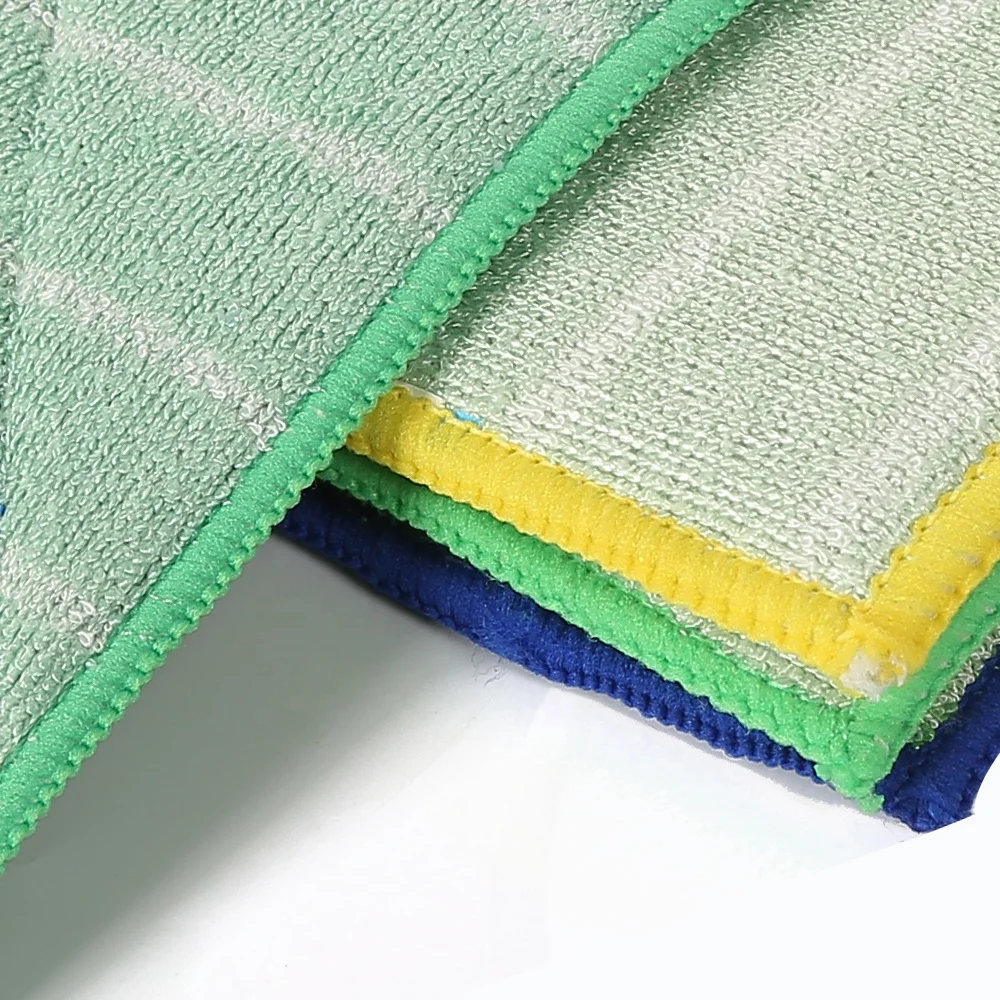 Wholesale Kitchen Cleaning Bamboo Microfiber Dish Wash Sponge
