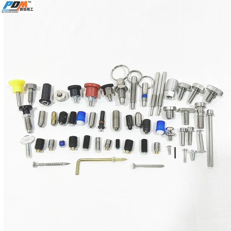 Screw Socket Stainless Steel Spring Loaded Plunger Threaded With Ball