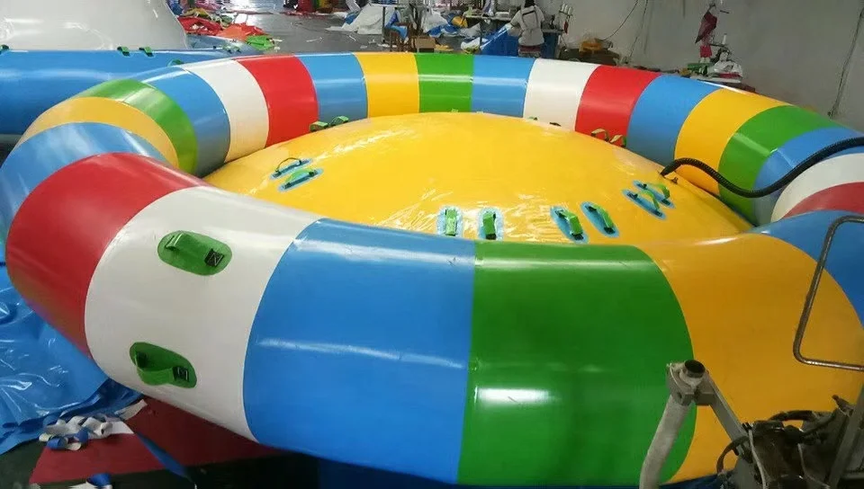 PVC tarpaulin towable inflatable banana boat for waterpark  jetski boat