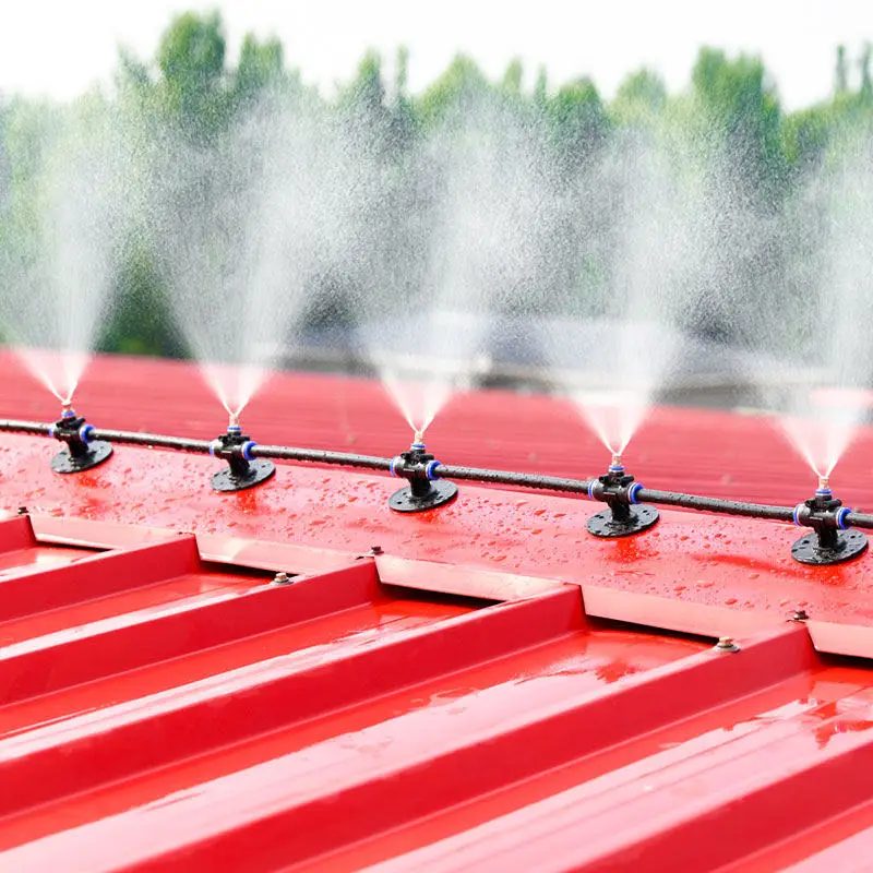 Adjustable Copper Sprayer Atomizing Kits 6-12MM OD Nozzles+T Connectors for Misting Watering Plant Devices