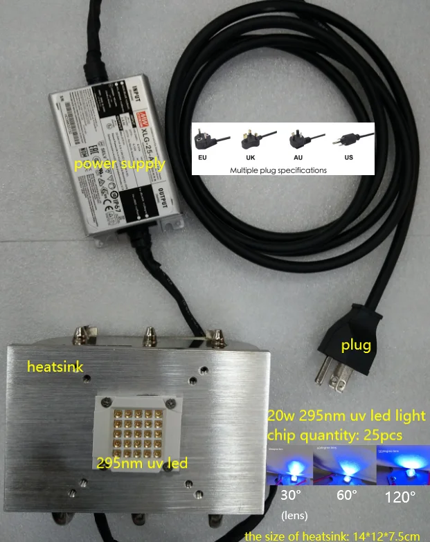 UV LED UVB LED 300nm 295 nm uv led 20w uv led module 295nm 293nm