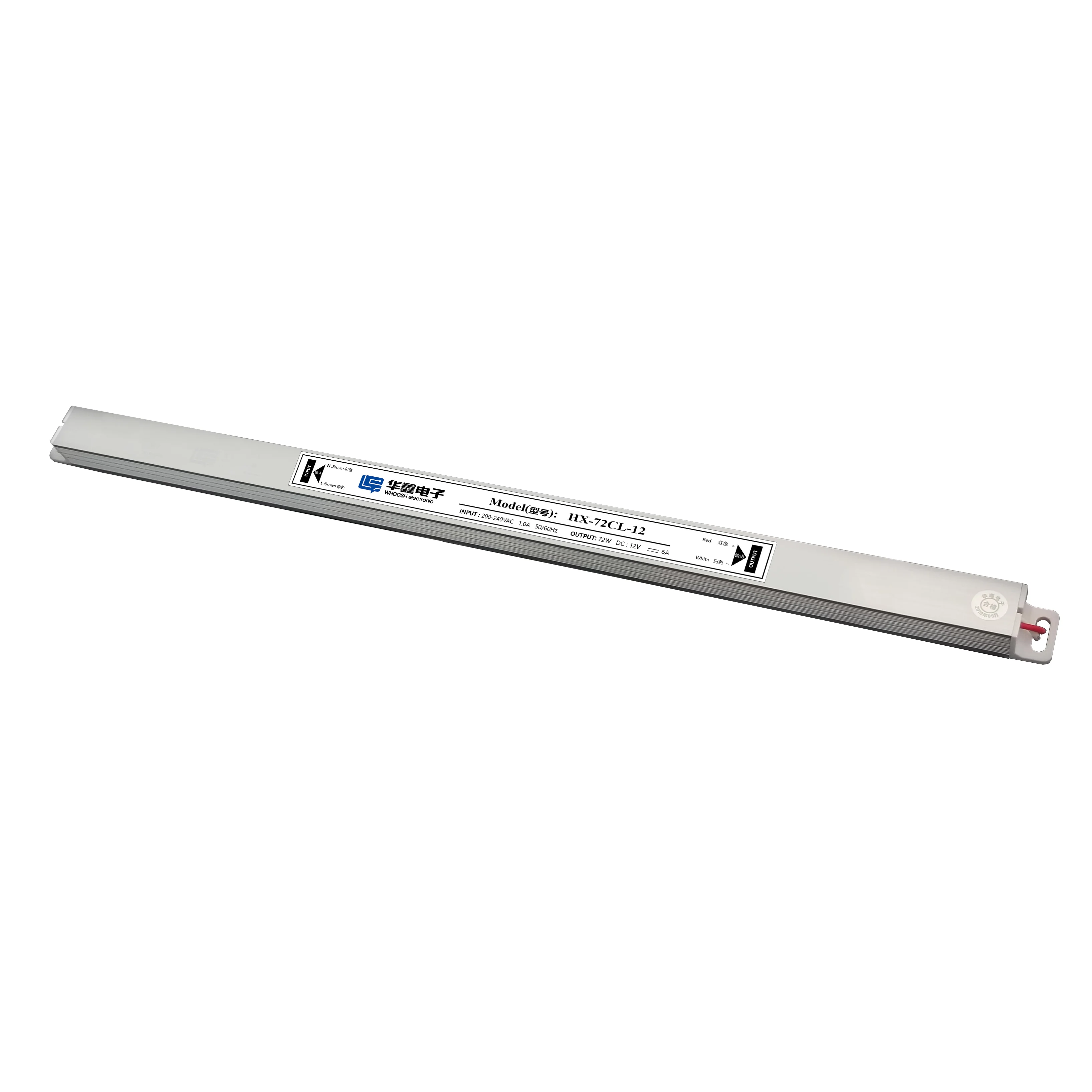HX-72CL-12 New Quality Ultra Slim 72W Switching DC 12V 6A for LED Light Box 3 Years Warranty for lighting led strip power supply