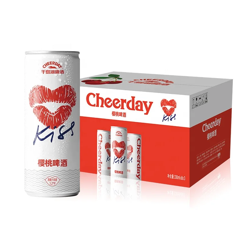 Cheerday  Cherry  3.8%vol 330ml 1*12 sleek sweet beer can