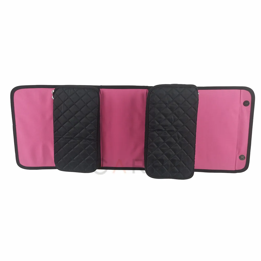Factory Custom Black Quilted Foldable Nail Polish Travel Bag for Manicurist