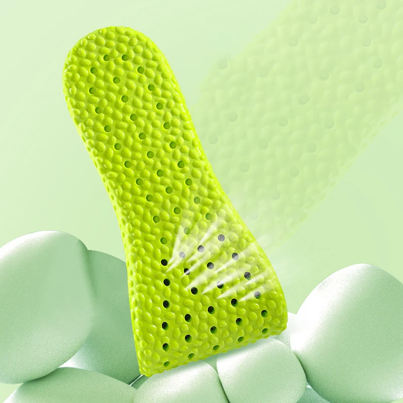 Memory Foam Soft Breathable Anti Sweat Shock Absorbing  Wormwood Deodorant Sports Insoles   for Women and Men
