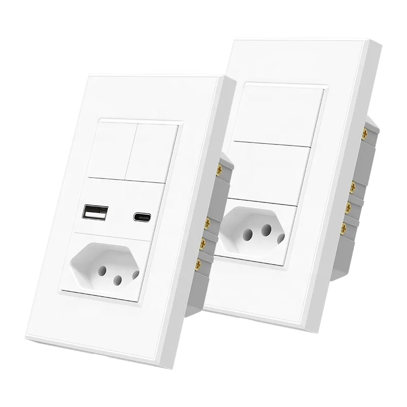 Бразильская Кнопка WiFi выключатель света Smart ZigBee WiFi переключатель ZigBee WiFi розетка умный выключатель умная розетка