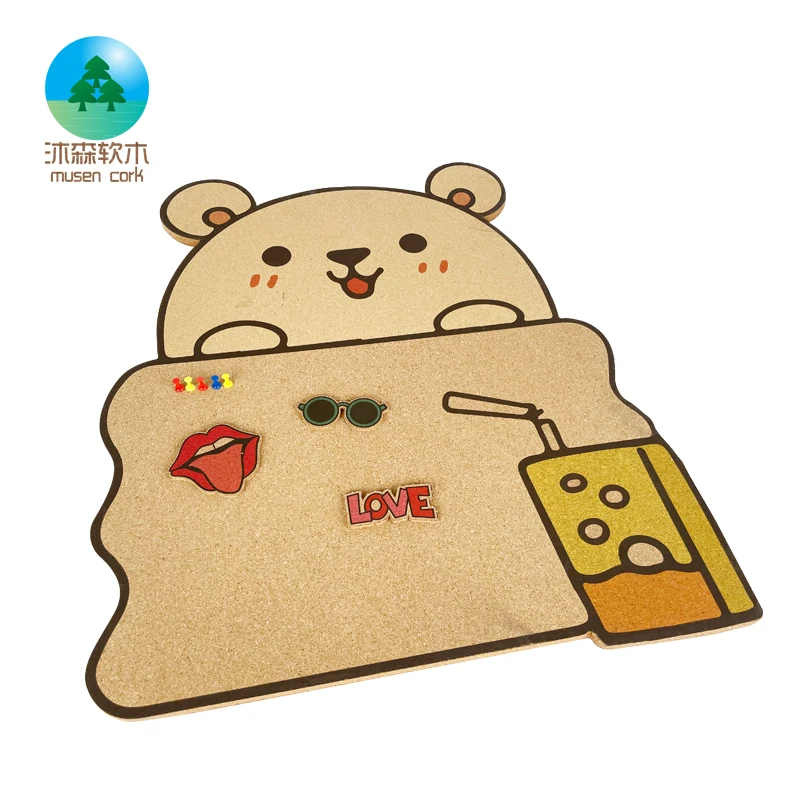 Cork Bulletin Board Movable Bulletin Boards OEM  Type Drawing Writing Size Message Place Model cork board