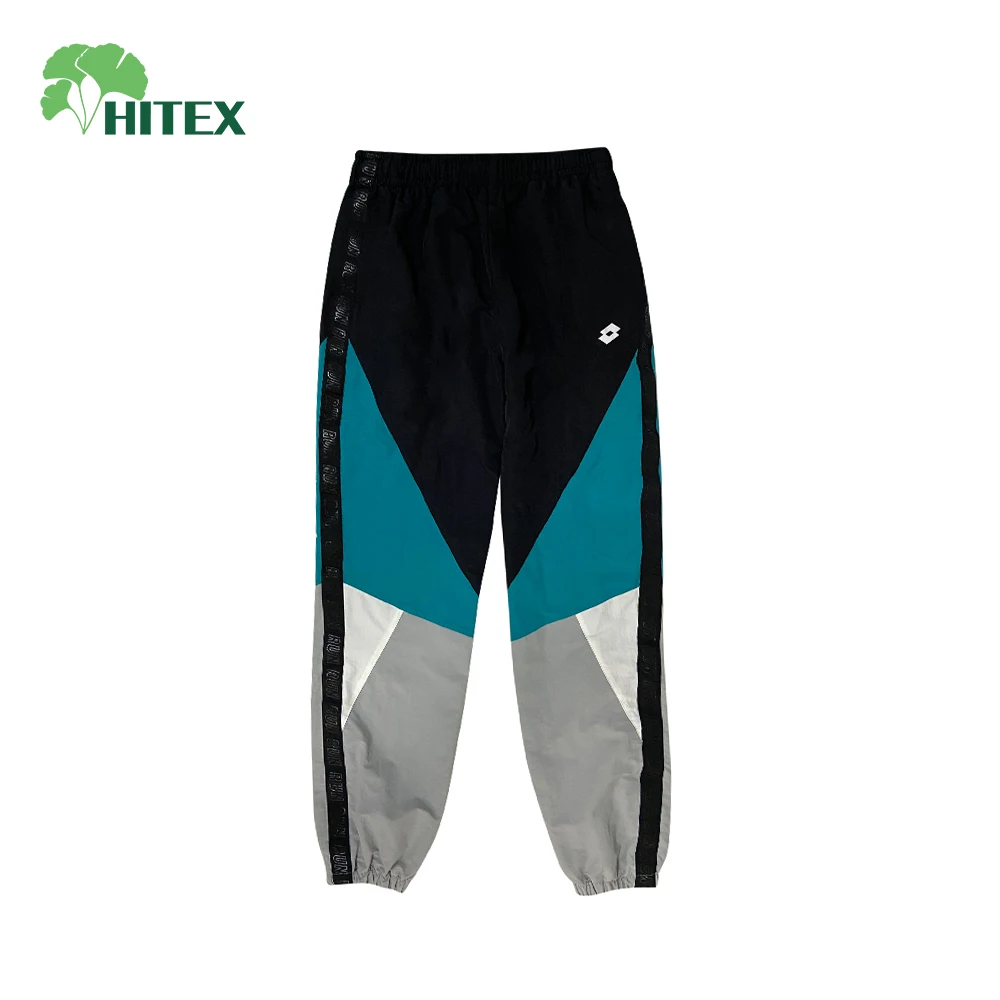 Hitex мужские длинные штаны контрастного цвета нерегулярные резка