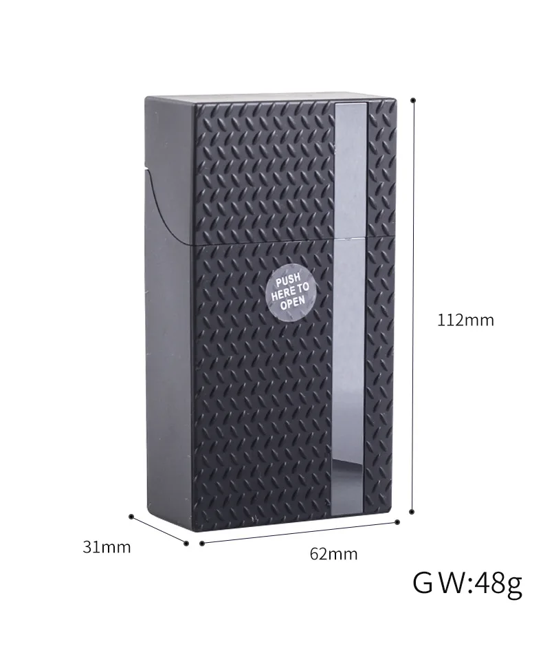 
Manufacturers selling high-quality portable 20pcs Automatic Opening Environmentally Friendly Plastic Cigarette Case 