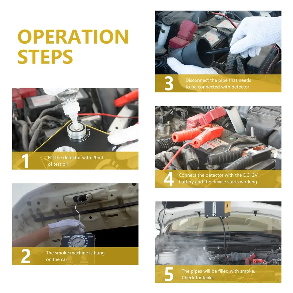 universal diagnostic tool for all cars car diagnostic tool 12 and 24 volts car smoke leak detector tester sets with air pump