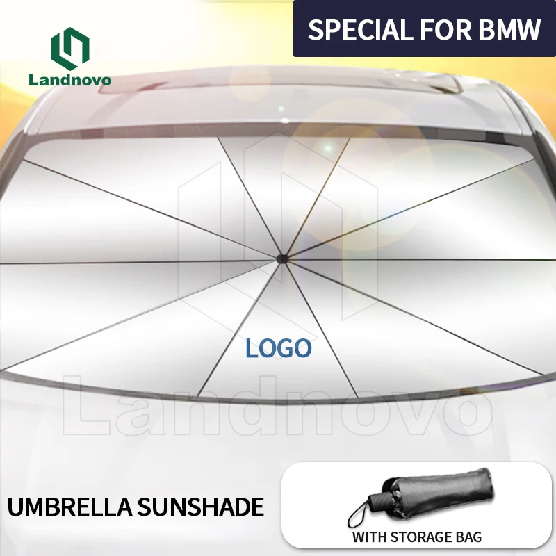 Landnovo Car Sunshade Umbrella Blocks UV Sun Auto Visor Protect Sun shade Windscreen Foldable Parasol Heat Insulation UV Rays