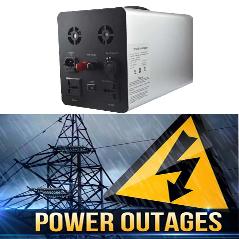 1000W back up battery solar portable power station pack generator station
