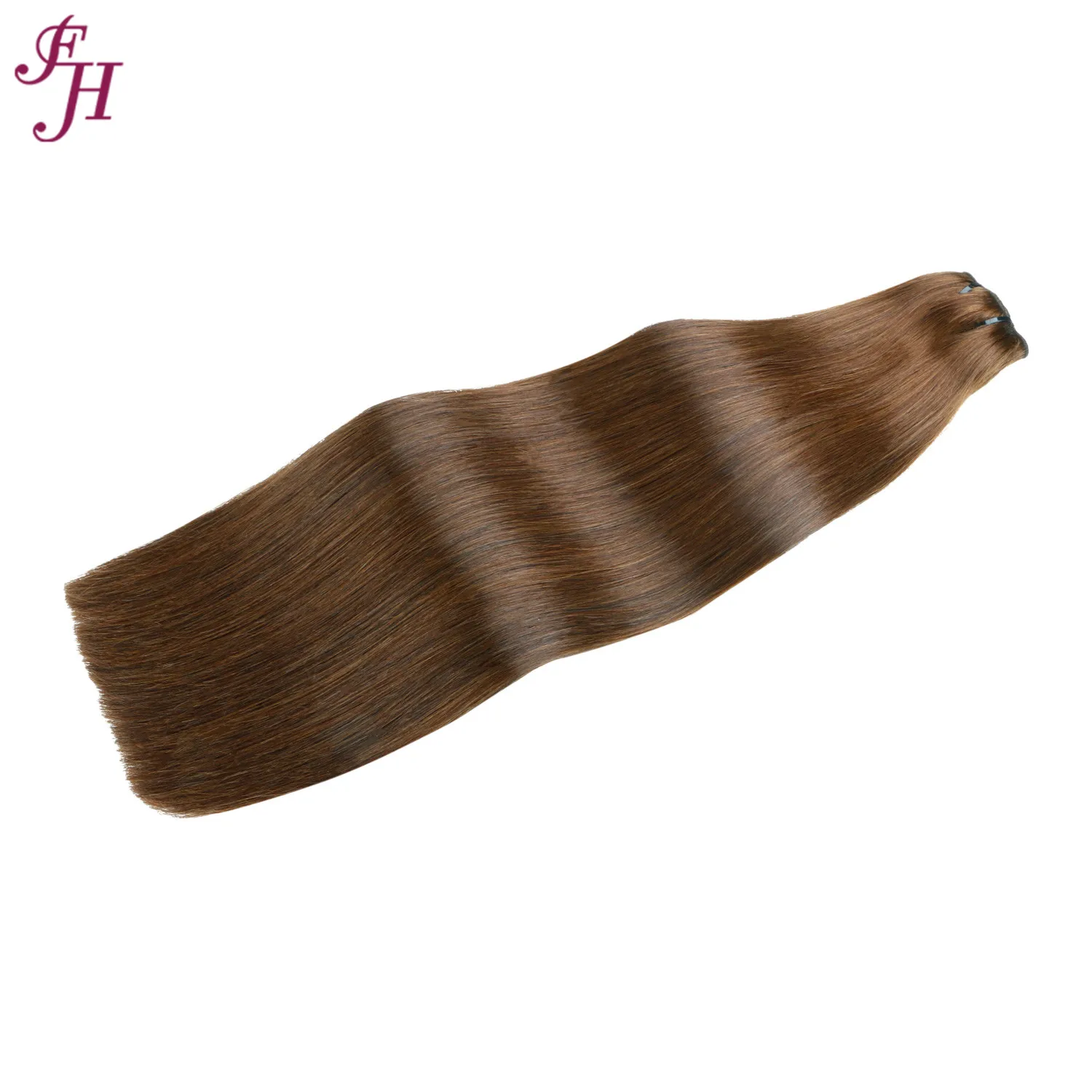 FH Double Drawn Clip In Hair Extension #4 300g Seamless Natural Hair Extensions Clip In Extension Human Hair Logo