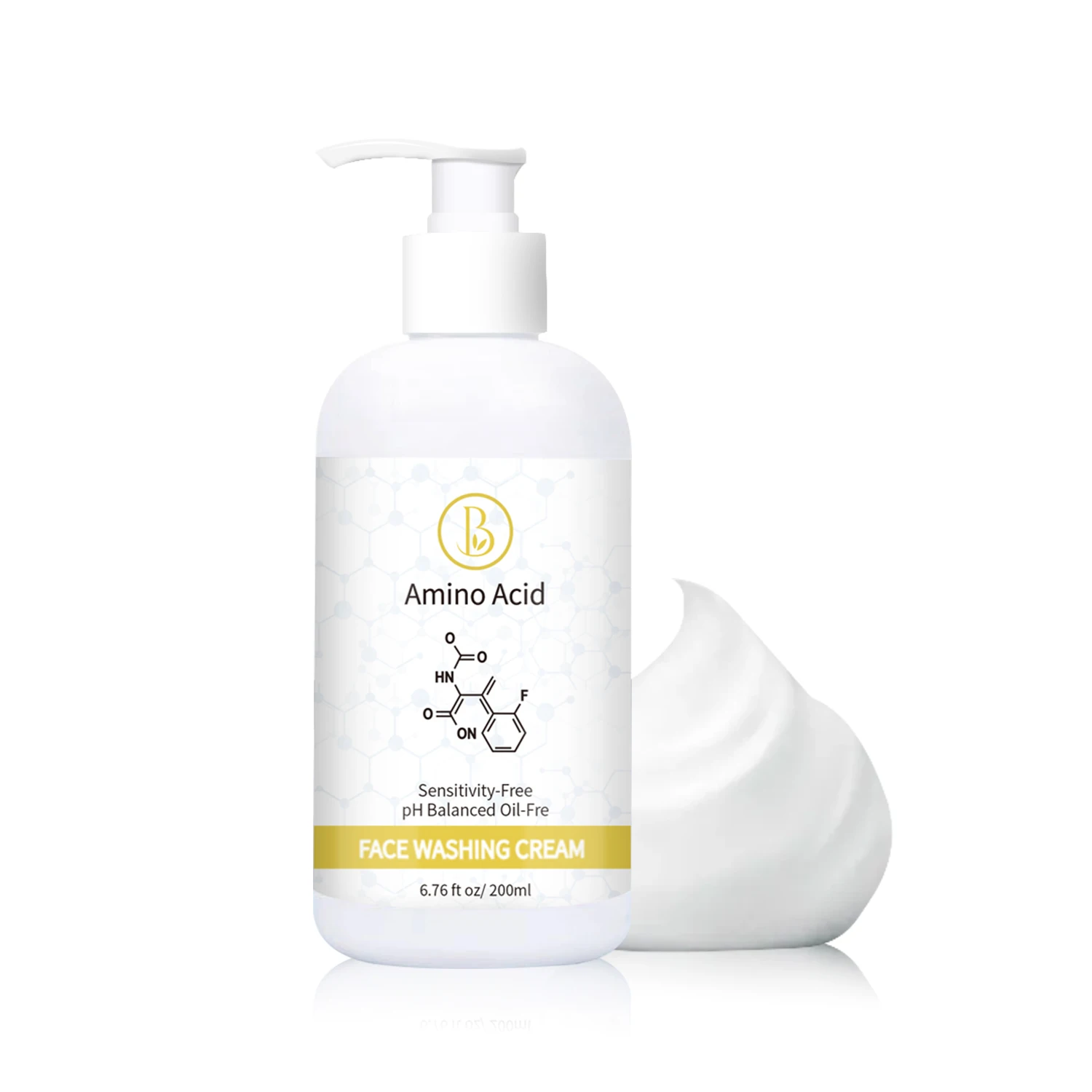 Natural skin care collagen nutrogena herbal anti acne foaming wash face wash machine Amino Acid facial cleanser for eczema