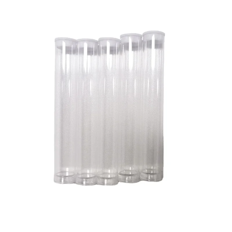 USA Best Selling In Stock Support Custom Size Clear PVC Tube Cartridge Package small Transparent PC plastic tubes packaging
