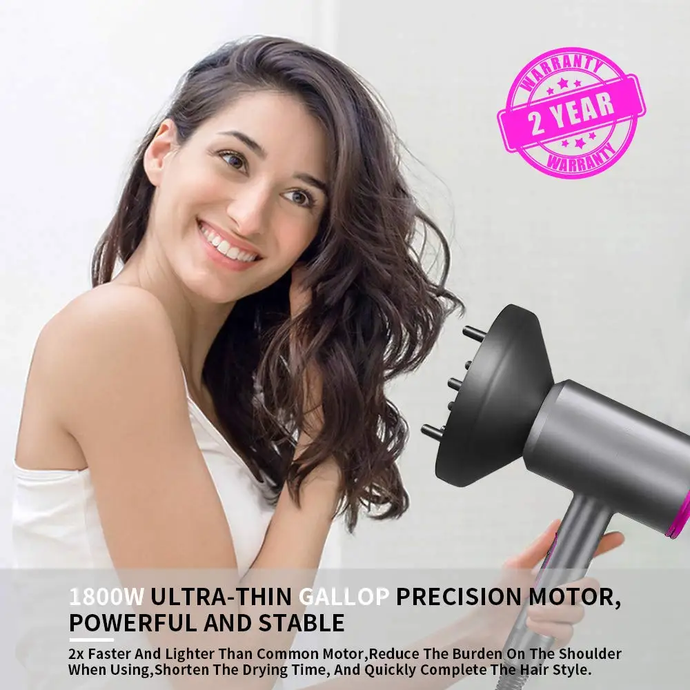 1800W Professional Hair Dryer Negative Ion Hair Blow Dryer BLDC Brushless High Speed Hair Dryer For Salon