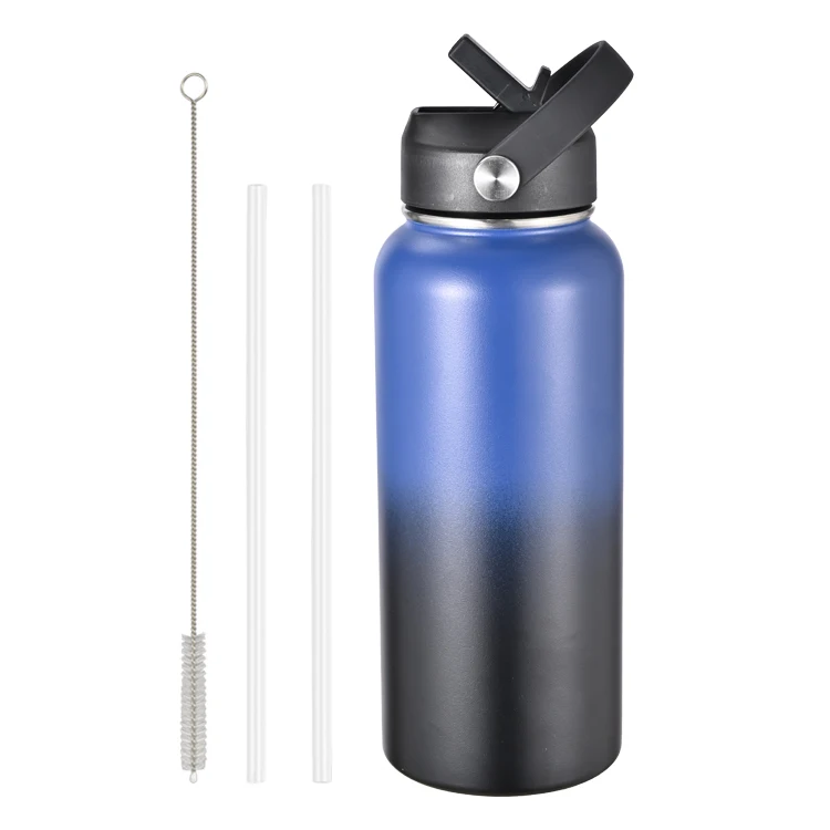 2022 best selling wide mouth sport water bottle double wall powder coated stainless steel vacuum flask yoga fitness