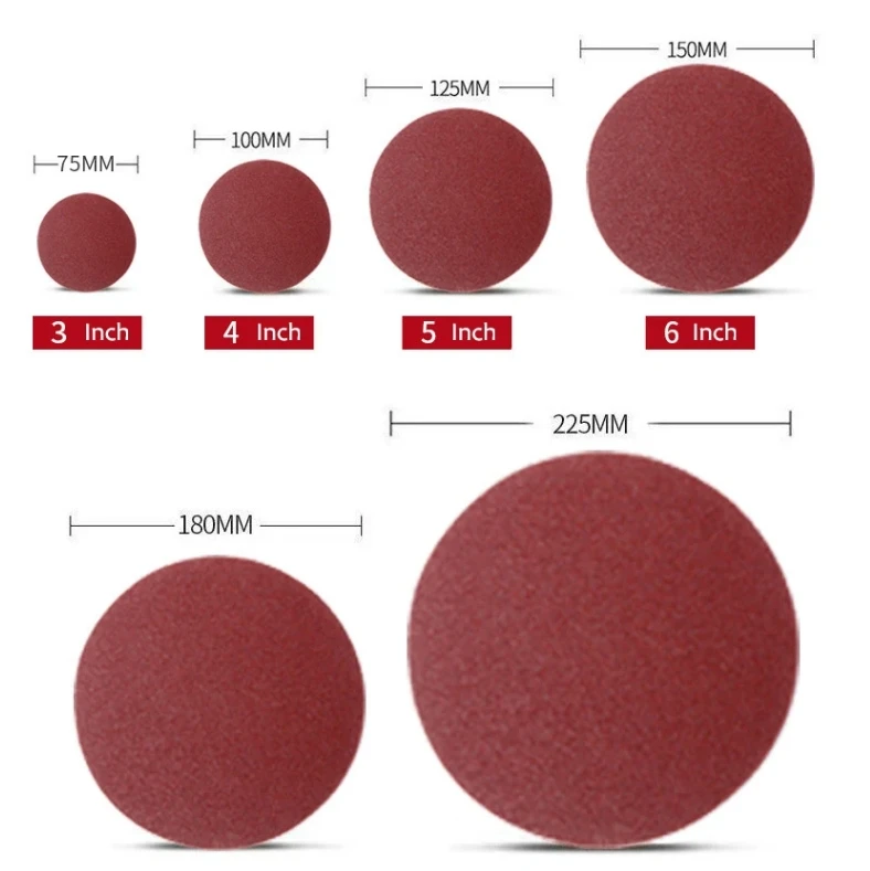 Wholesale Hook And Loop Sanding Pad 150mm 120mm Abrasive Sanding Disc Round Sanding Paper Disc for wood and metal