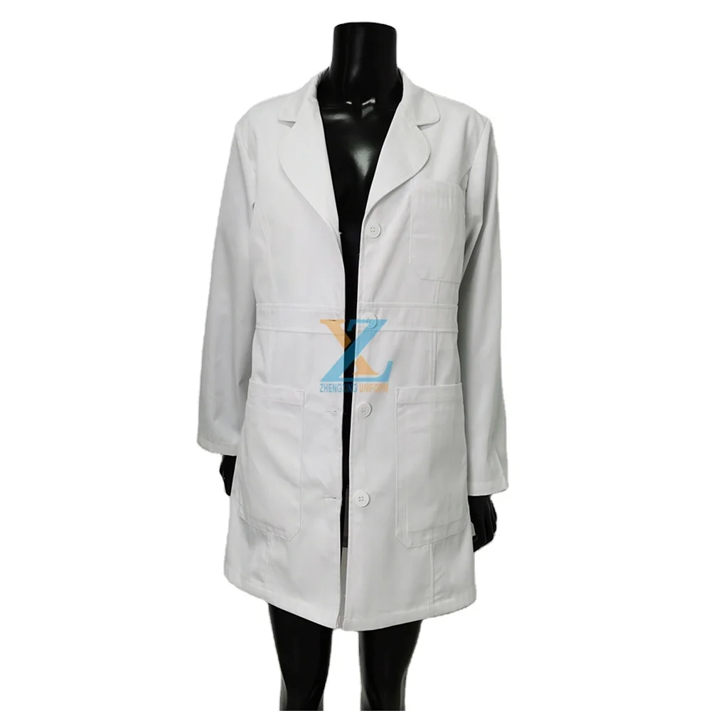 Custom White Lab Coat Doctor Medical Work Robe Long Gowns Uniform Hospital Pharmacy Clinic Staff Wear Workwear