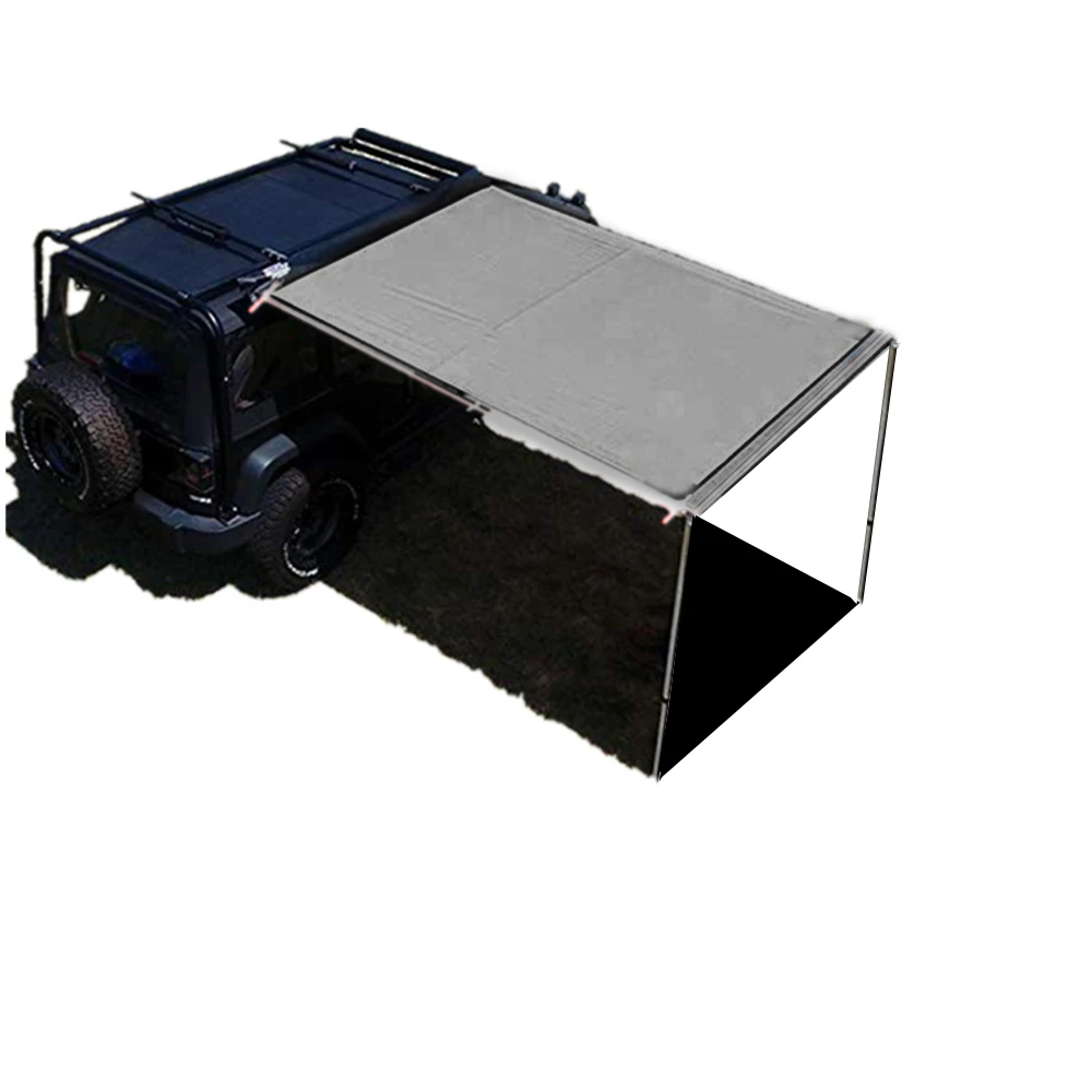 DANCHEL OUTDOOR Waterproof Khaki/Gray 1.5x2 1.5x2.5m Pull-out Car Side Awning Car off Road Roof Awning Camping 4WD