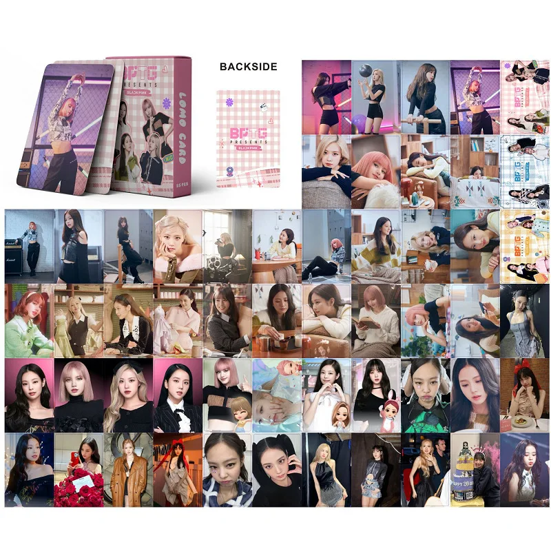 MARKIF Black Pink Merch 55 Pcs Black Pink Lomo Card New Album Black Pink Photocard Kpop Merchandise
