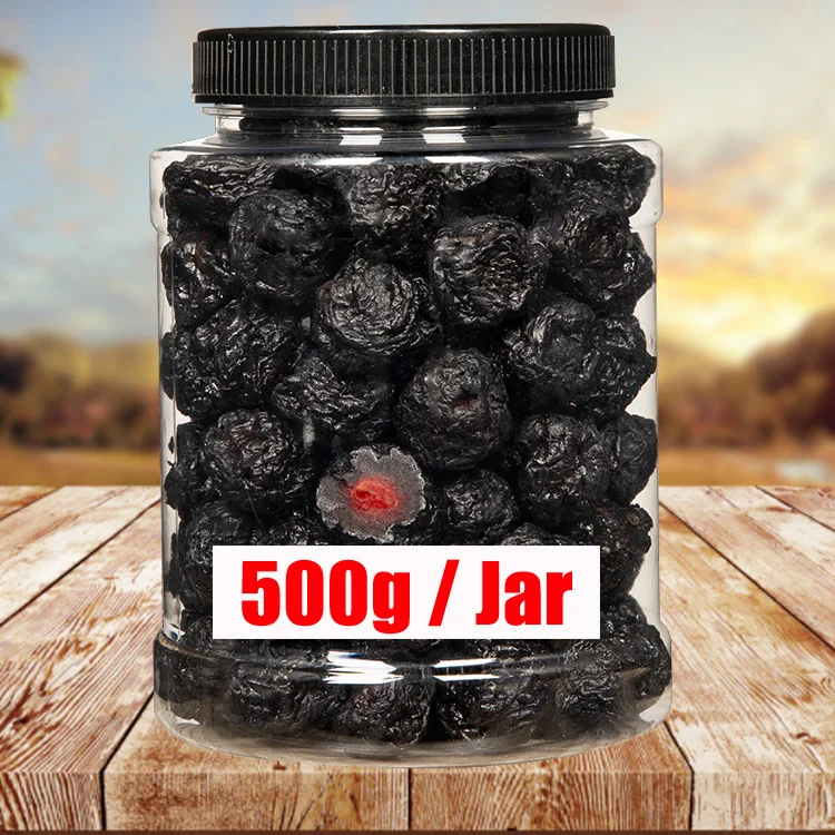 
OEM wholesale 500g jar preserved plum Sweet and sour standard slimming beauty fruit detox black plum Dried fruit food 