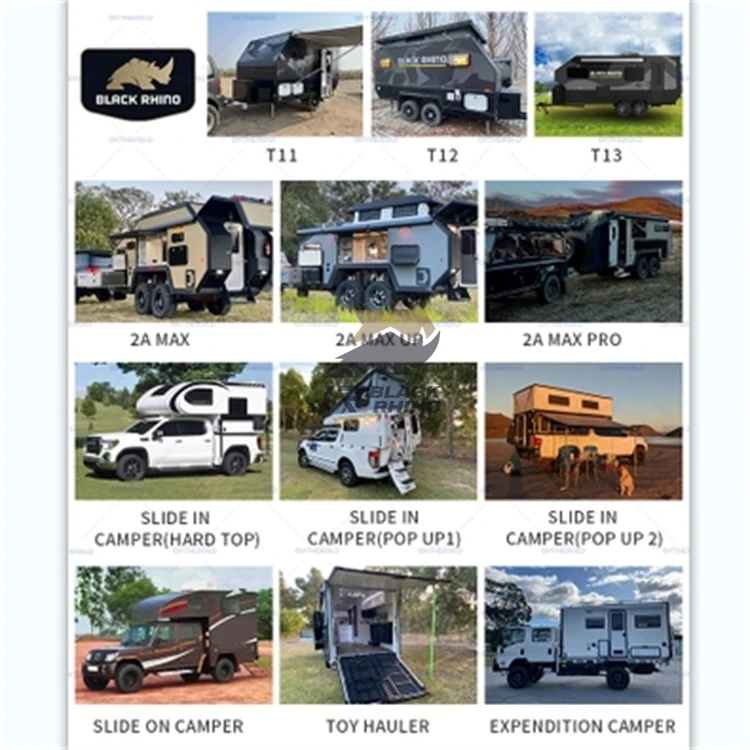 Trailer Offroad Pvc Caravan Transportable Fast Food Office Outdoor Off Road Camping Rv Caravan