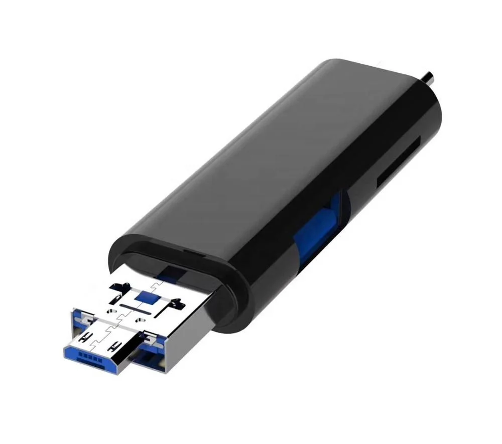 3 в 1 OTG Type-C кардридер USB 0 A Micro на 2 слота TF Type C для смартфона