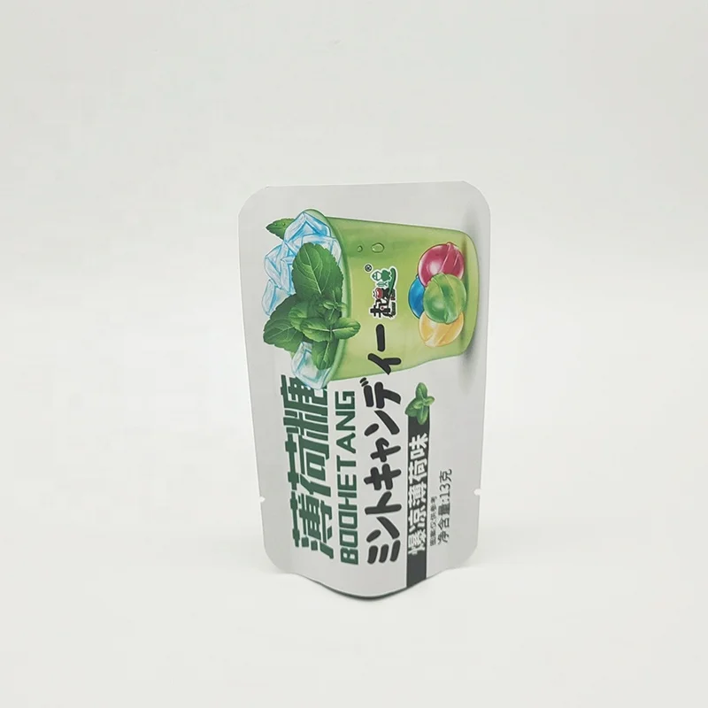 Hot Sale Plastic Packaging Bag Three Side Sealed Bag With Gravure Printing For Sugar Candy