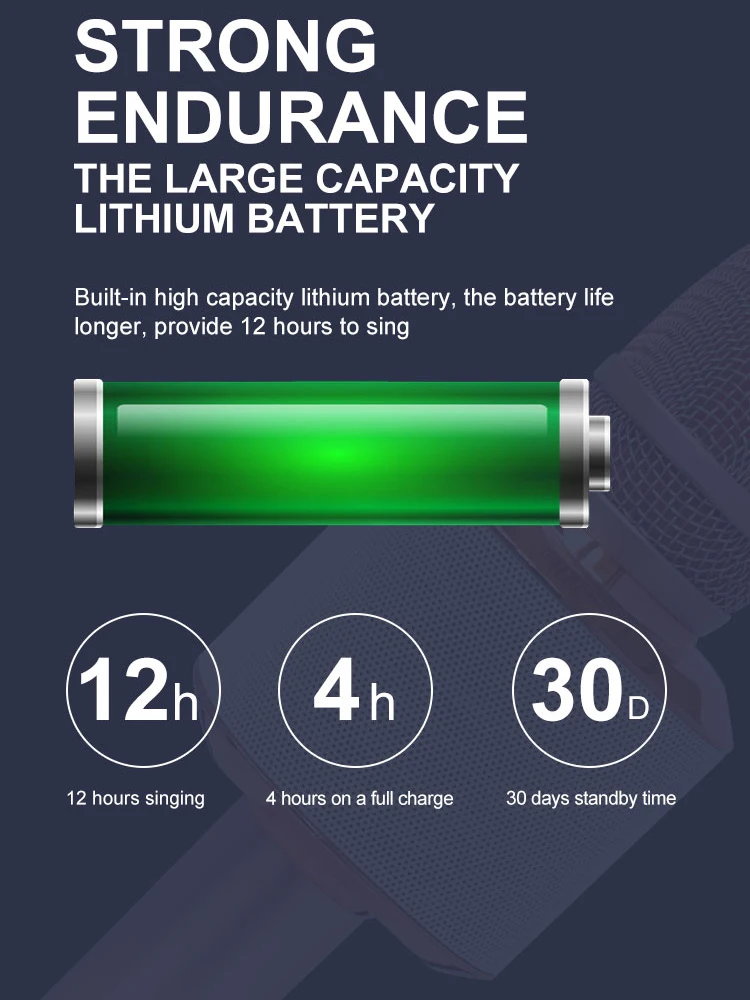 3-in-1 Portable Hand Speaker Wireless Karaoke Microphone for iPhone Android iPad PC