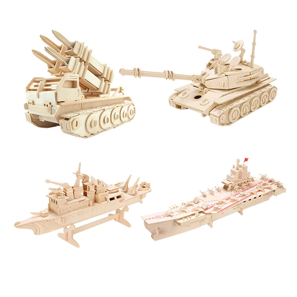 World of Navy Guided Missile Vessel & Helicopter Tank Building Blocks Boat Battleship Toy patriot missile 3d wooden puzzle toys