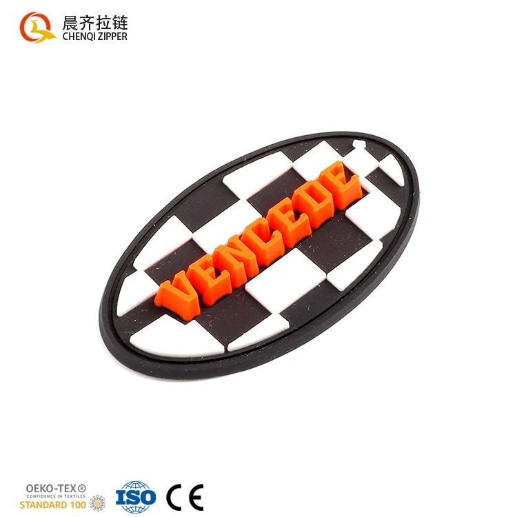 Wholesale Injection Badge Maker Design Custom Embossed 3d Music Club Logo Rubber Pvc Label Patches for Hat