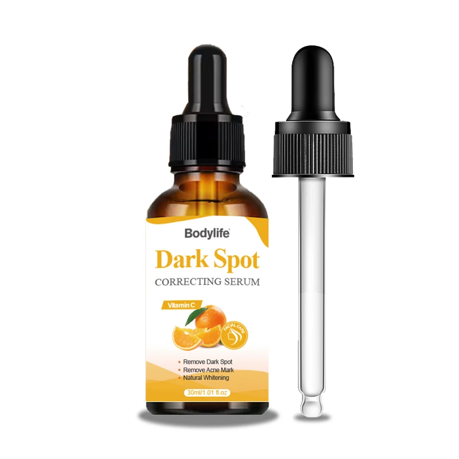 OEM Herbal Freckle Lightening Skin Care Korean Vitamin C Dark Spot Removal Corrector Serum For Face Treatment