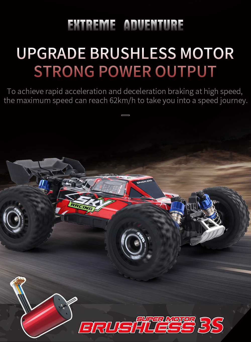 KF13 RC Car 1/16 Brushless 4WD Racing Car 70KM/H Electric Off-Road High Speed toys Remote Control Truck VS MJX 16207